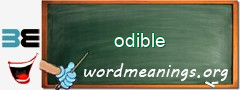 WordMeaning blackboard for odible